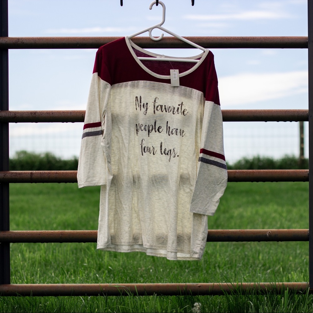 Maurice’s Dog Long Sleeve Maroon Shirt